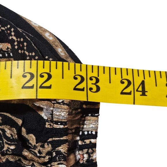 Gilli Womans Midi Dress S Rayon Black Gold Boho Chic Date Night Whimsygoth - Picture 12 of 14